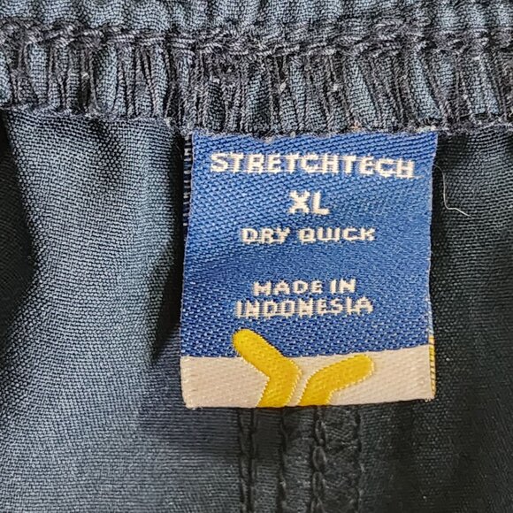 Womens Blue Stretchtech Quick Dry Wide Leg Capri Pants Drawstring Waist XL - Picture 5 of 12